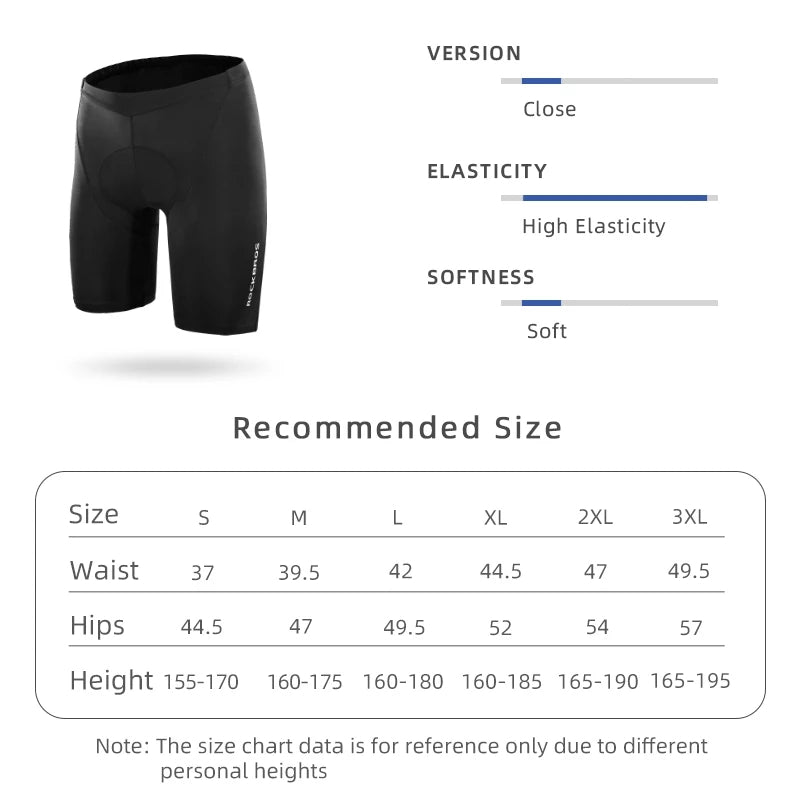 Bike shorts measurements