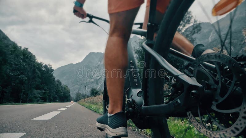 Rear pedaling view